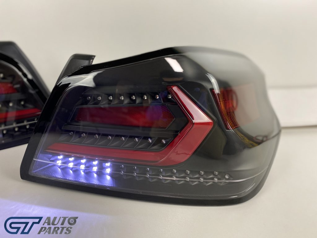 V5 Black Red Bar Full LED Tail lights Dynamic Indicator for 2015-2020 Subaru WRX/ WRX STI VA-13176