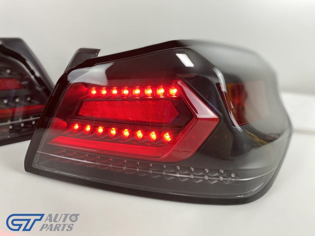 V5 Black Red Bar Full LED Tail lights Dynamic Indicator for 2015-2020 Subaru WRX/ WRX STI VA-13178