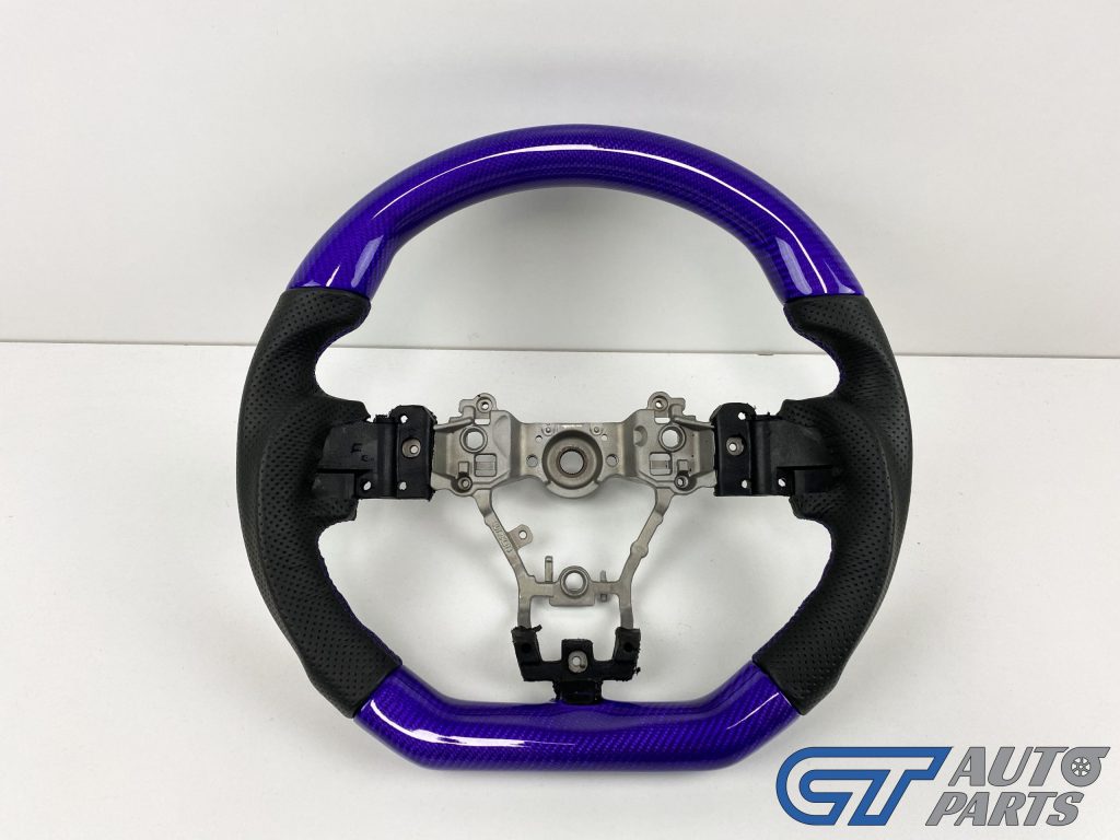 Purple Carbon LEATHER Steering Wheel Purple Stitching for 2014-2020 SUBARU WRX / STI / LEVORG-13906