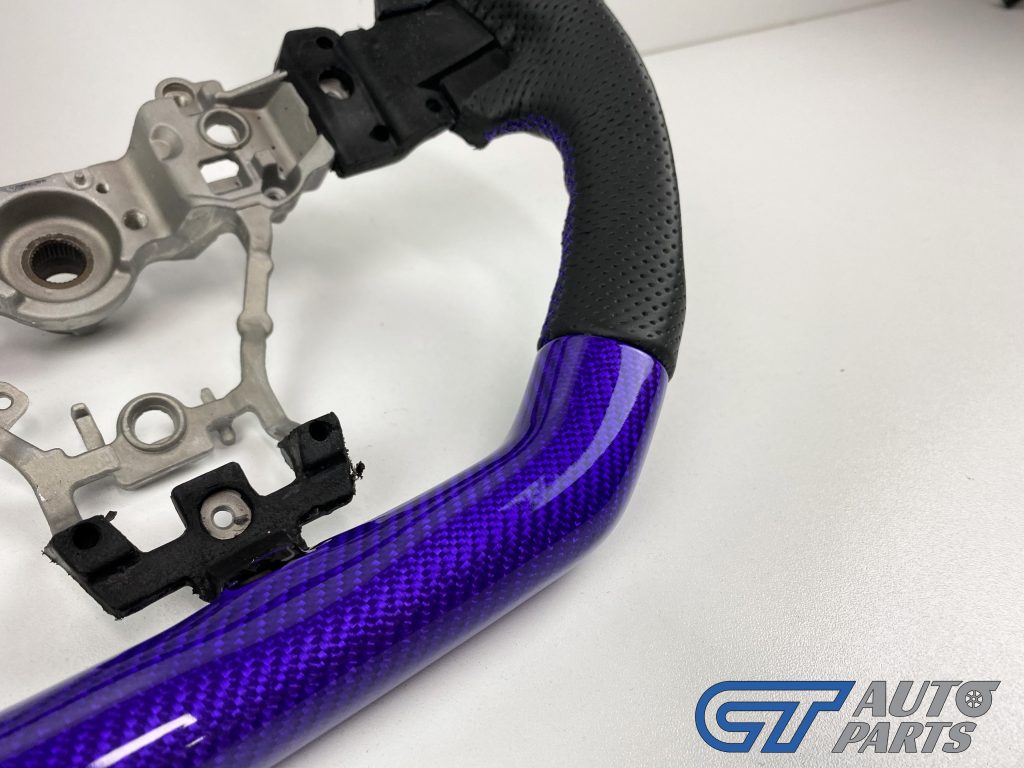 Purple Carbon LEATHER Steering Wheel Purple Stitching for 2014-2020 SUBARU WRX / STI / LEVORG-13908