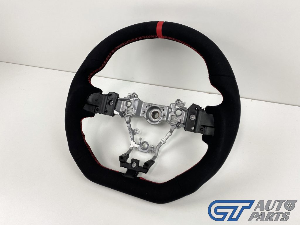 Alcantara Steering Wheel (Red Line / Red Stitching) for MY15-MY20 Subaru WRX/STI LEVORG for DANIEL -13836