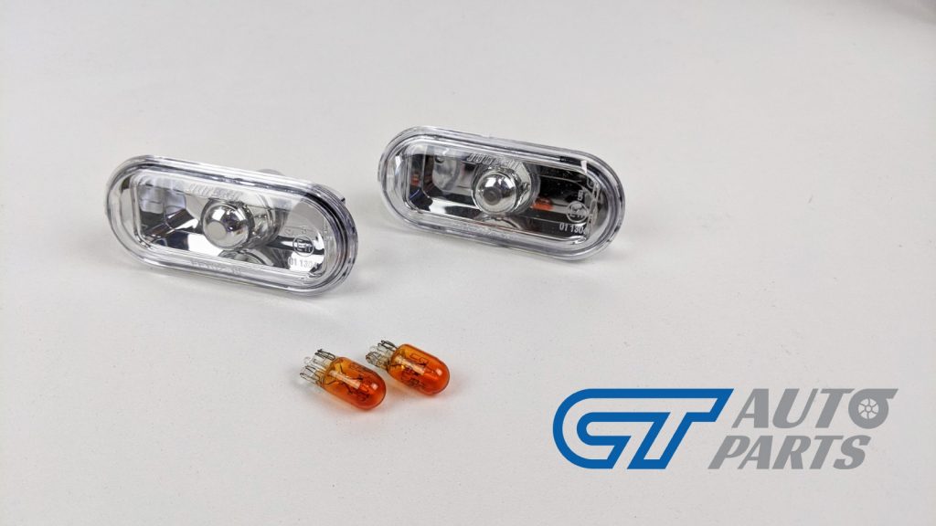 Crystal Clear Side Indicators Repeaters Pair Set With Bulbs for 04-08 Ford Focus XR5 ZETEC-14136