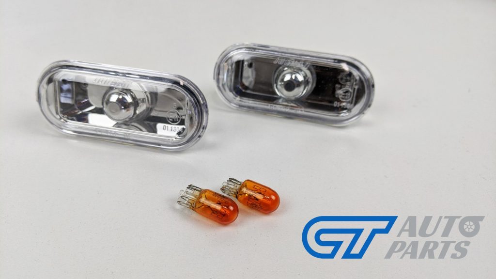 Crystal Clear Side Indicators Repeaters Pair Set With Bulbs for 04-08 Ford Focus XR5 ZETEC-0