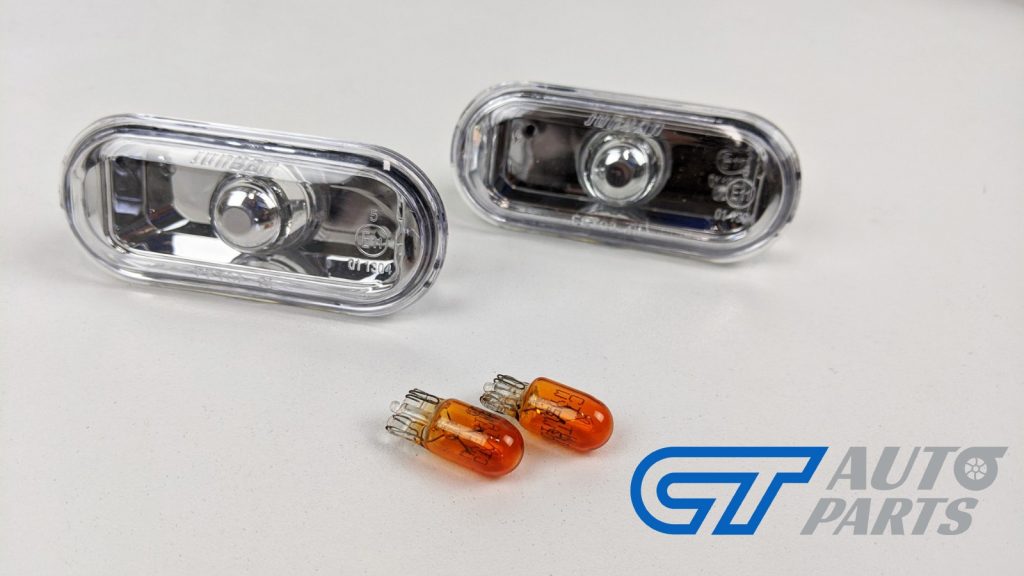 Crystal Clear Side Indicators Repeaters Pair Set With Bulbs for 04-08 Ford Focus XR5 ZETEC-14139