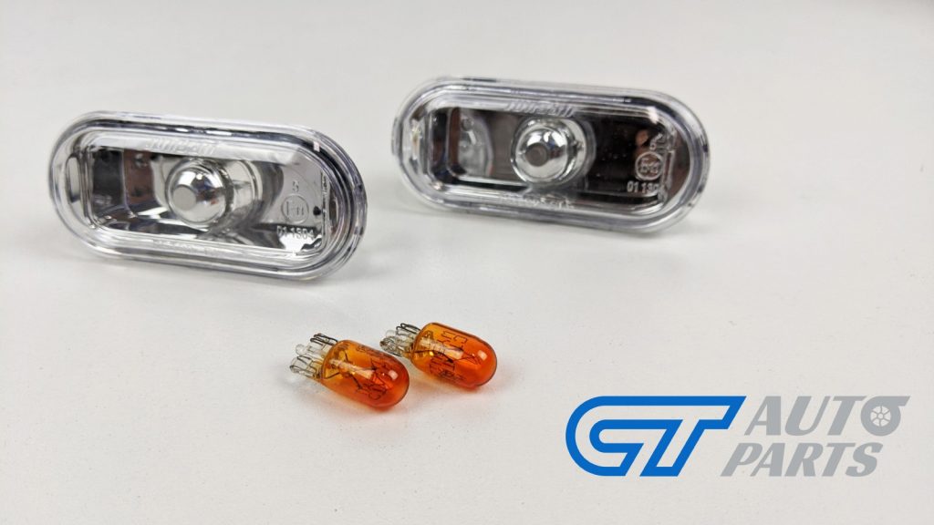 Crystal Clear Side Indicators Repeaters Pair Set With Bulbs for 04-08 Ford Focus XR5 ZETEC-14140