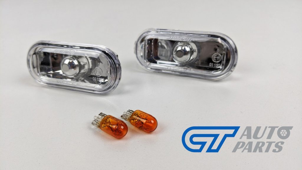 Crystal Clear Side Indicators Repeaters Pair Set With Bulbs for 04-08 Ford Focus XR5 ZETEC-14141