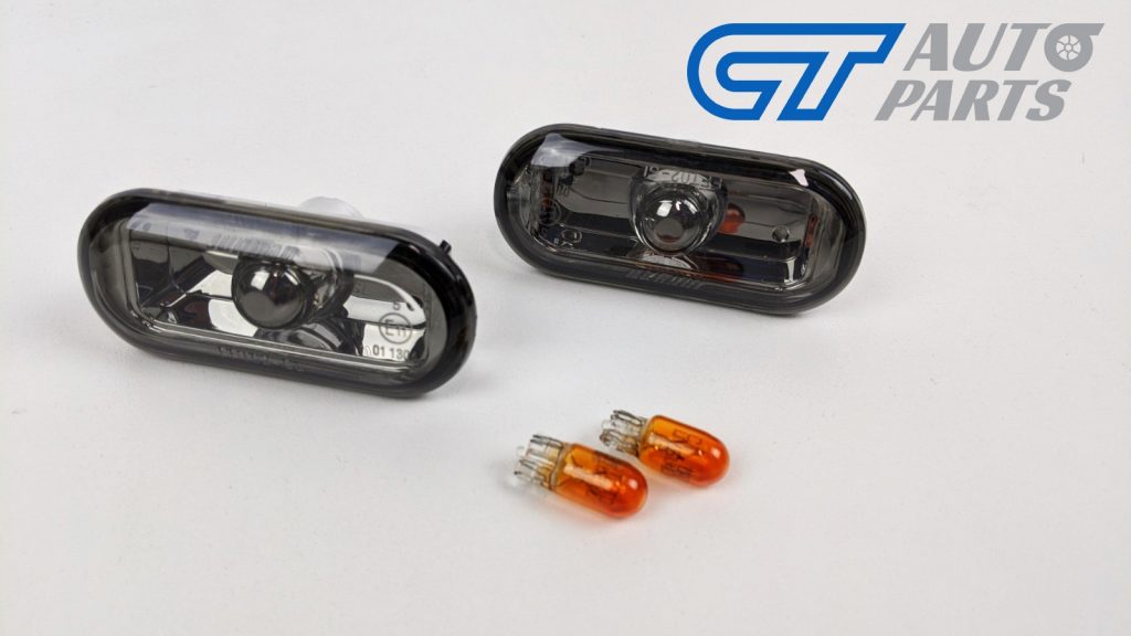 Black Side Indicators Repeaters Pair Set With Bulbs for 04-08 Ford Focus XR5 ZETEC-14151