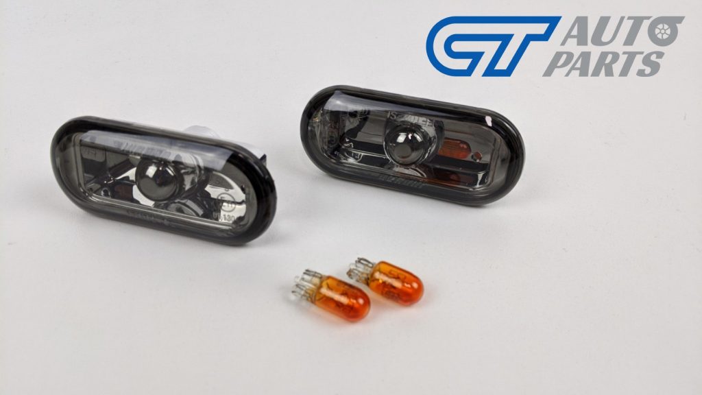 Black Side Indicators Repeaters Pair Set With Bulbs for 04-08 Ford Focus XR5 ZETEC-14150