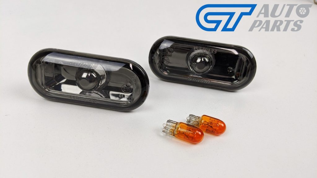 Black Side Indicators Repeaters Pair Set With Bulbs for 04-08 Ford Focus XR5 ZETEC-0