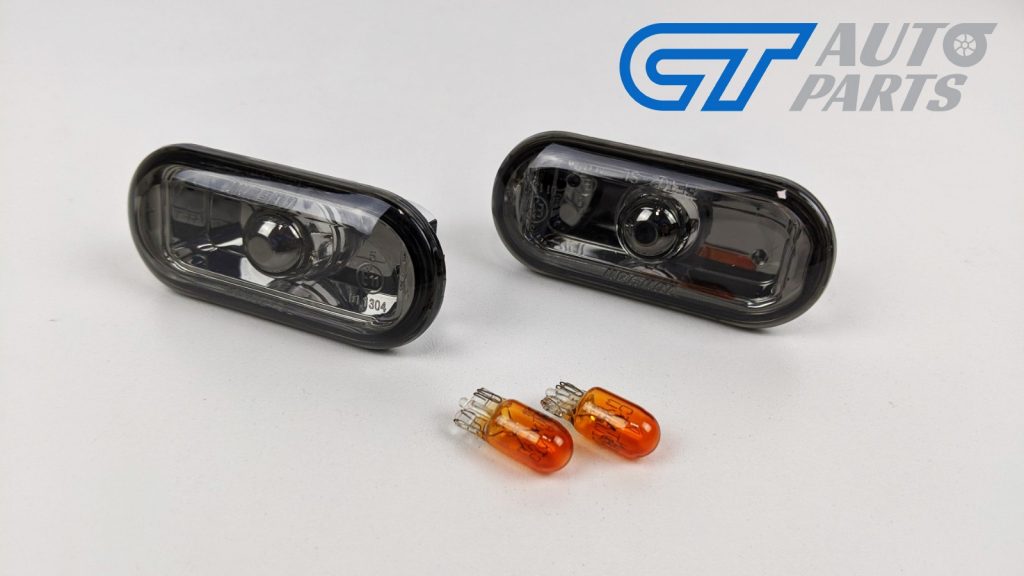 Black Side Indicators Repeaters Pair Set With Bulbs for 04-08 Ford Focus XR5 ZETEC-14154