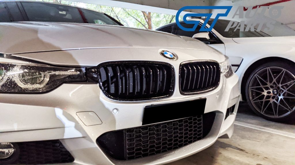 M Sport Style Gloss Black Front Bumper Bar Grille Grill for BMW 3-Series F30 F31-14900