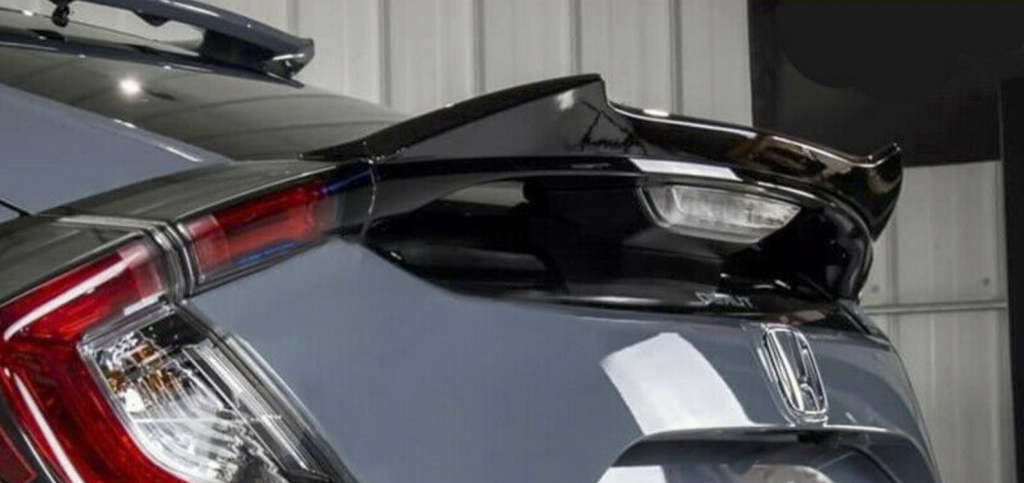 V Type Gloss Black Duckbill ABS Trunk Spoiler For MY16-20 Honda Civic 10th FK4 FK7 (Hatchback)-14979