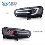 DEMON EYE 3D Neon LED DRL Bar Projector HeadLights for 07-17 Mitsubishi Lancer CJ EVO X-15324