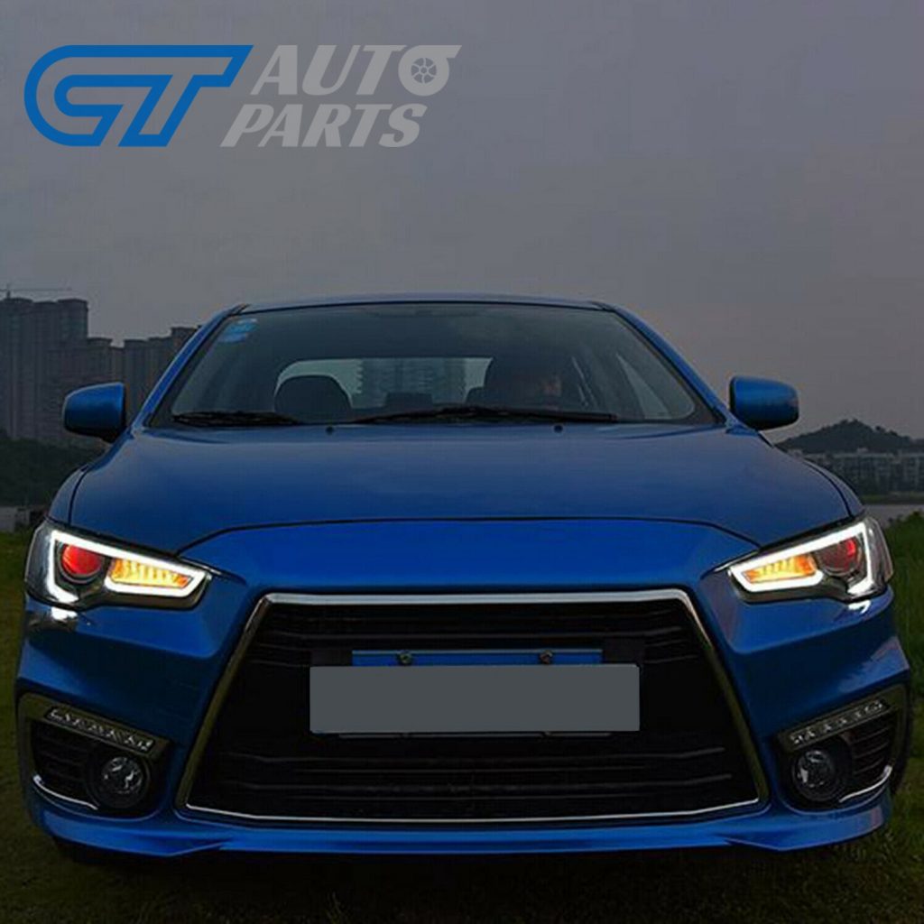 DEMON EYE 3D Neon LED DRL Bar Projector HeadLights for 07-17 Mitsubishi Lancer CJ EVO X-15313